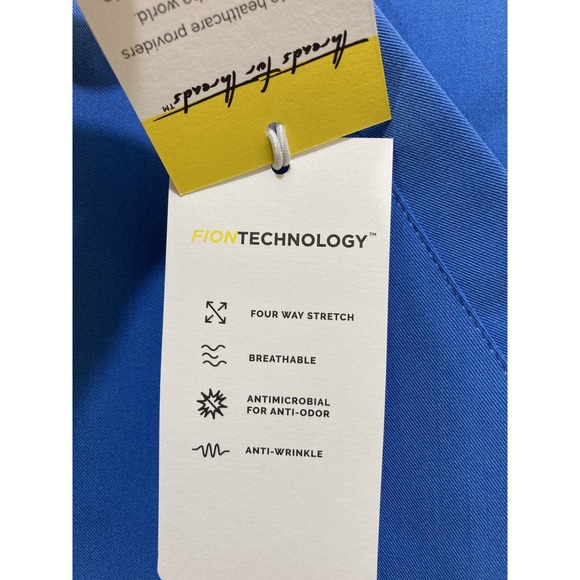 Figs Catrina Scrub Top M Ceil Blue Aya Healthcare Embroider Nurse Doctor Medical - Picture 9 of 11